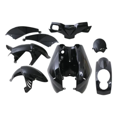 Plaatset Peugeot ludix 8 delig zwart metallic