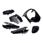 Plaatset Peugeot vivacity tot bj. 2008 6 delig zwart metallic