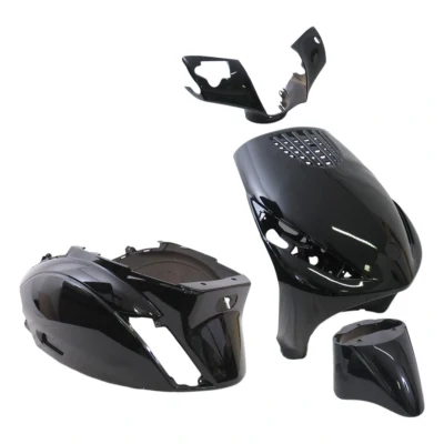 Plaatset Piaggio zip vanaf bj. 2000 4 delig zwart metallic