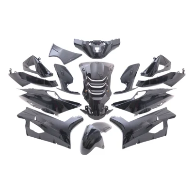 Plaatset Peugeot Speedfight 4 14 delig zwart metallic