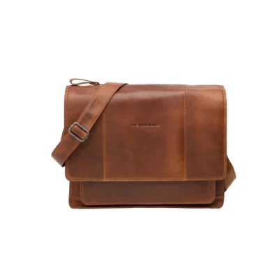 Fietstas New Looxs Fellini 18 liter 40 x 15 x 32 cm - gemaakt van luxe leder - cognac
