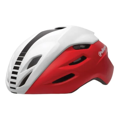 Fietshelm Polisport Aero-R Large 58-61 cm - mat rood / wit glanzend / zwart