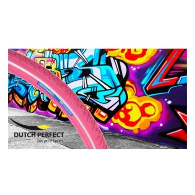 Buitenband Dutch Perfect 28 x 2.00" / 50-622 anti-lek - roze met reflectie