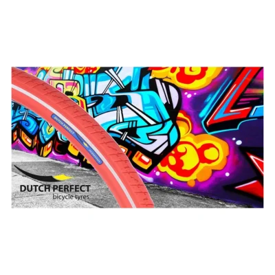Buitenband Dutch Perfect 28 x 1 ½" / 40-635 no puncture - rood met reflectie