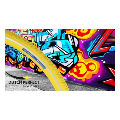 Buitenband Dutch Perfect 28 x 1 ½" / 40-635 No Puncture - Geel + Reflectie