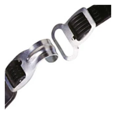 Snelbinder Bibia met haak / oog 50 cm - zwart