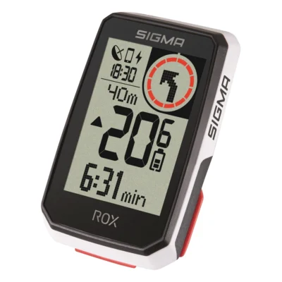 Fietscomputer GPS Sigma ROX 2.0 met standaard stuurhouder - wit
