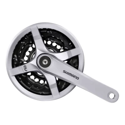 Crankstel Shimano Tourney FC-TY501 - 6/7/8 Speed - 42-34-24T - 170mm - Zilver