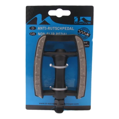 Pedaalset M-Wave anti-slip kunststof - zwart op verpakking