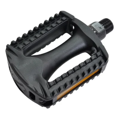 Pedaalset voor kinderfiets Marwi 695K kunststof met reflectors - zwart (blisterverpakking)