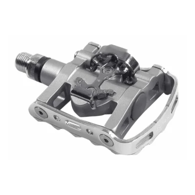 Pedaalset SPD Shimano M324 met plaatje SM-SH56 enkelzijdige binding - zilver