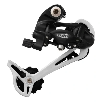 Achterderailleur 9-speed Sunrace RDM91 met lange kooi - directe montage - zilver/zwart