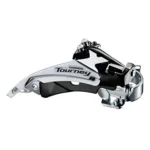 Voorderailleur Shimano Tourney FD-TY510 - 3x6/7 Speed - klem - Dual pull - Top swing - 48T - Zwart / zilver