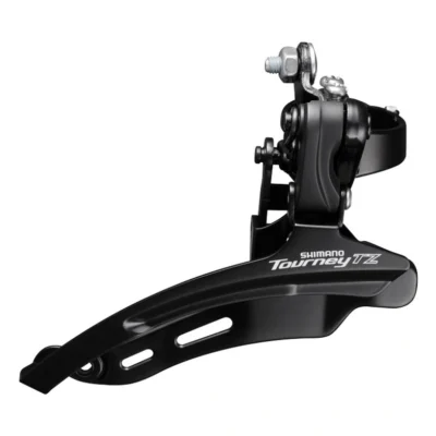 Voorderailleur Shimano Tourney TZ FD-TZ510 - 3x6/7 Speed - hoge klem - Down pull - Down swing - 48T - Zwart