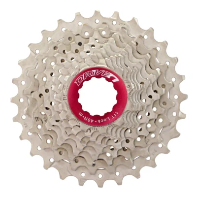 Cassette Sunrace CSRX0 - 10 Speed - 11-32T - Zilver metallic / rood
