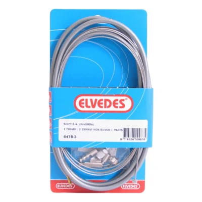 Trommelrem kabelkit Elvedes 1700mm / 2250mm RVS - zilver (op kaart)