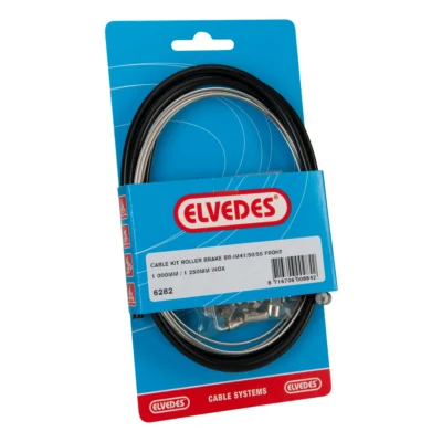 Rollerbrake kabelkit Elvedes BR-IM41/50/53 1000mm / 1250mm RVS - zwart (op kaart)