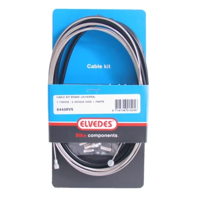 Universele remkabelkit Elvedes 1700mm / 2350mm RVS - zwart (op kaart)
