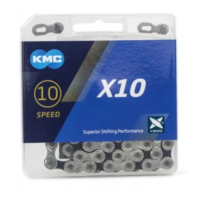 Ketting 10 speed KMC X10 1/2" x 11/128" - zilver/zwart