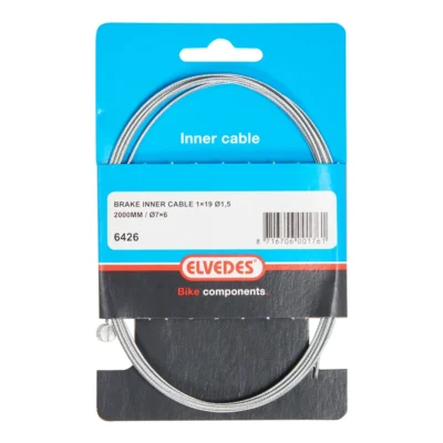 Rem binnenkabel Elvedes 2 000 mm 1×19 draads verzinkt ø1,5mm met T-nippel ø7 × 6mm