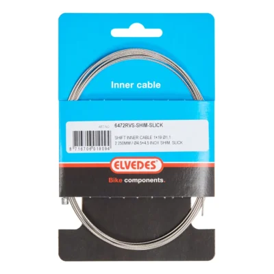 Schakel binnenkabel Elvedes 2250mm 1×19 draads RVS Slick ø1,1mm met N-nippel ø4,5 × 4,5