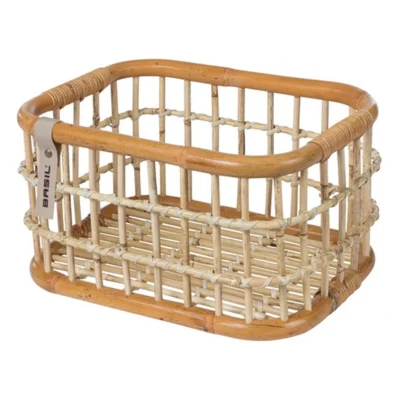 Rotan fietsmand Basil Green Life Medium 18 liter 39 x 29 x 22 cm - natural bruin
