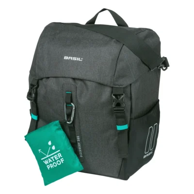 Fietstas Basil Discovery 365D L 20 liter 30 x 17 x 36 cm - zwart melee