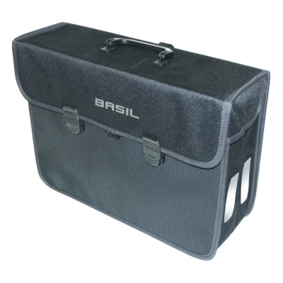 Fietstas Basil Malaga XL 17 liter 40 x16 x 31 cm - zwart