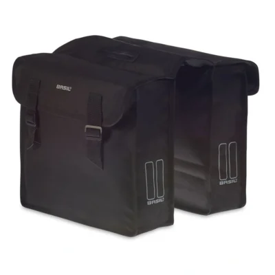 Dubbele fietstas Basil Mara 26 liter 33 x 11 x 30 cm - zwart