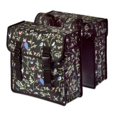 Dubbele fietstas Basil Wanderlust 35 liter 36 x 14 x 41 cm - charcoal