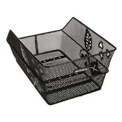Fietsmand Basil Cento Flower 45 x 31 x 21 cm - zwart