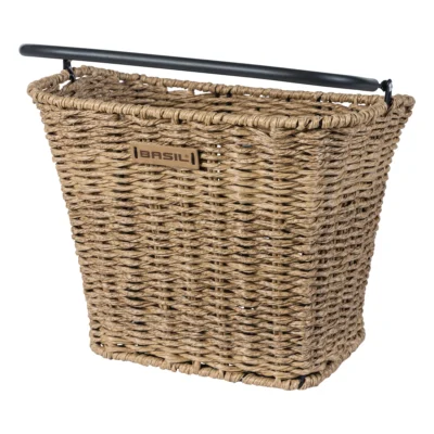 Fietsmand Basil Bremen Rattan Look KF 27 x 35 x 29 cm - seagrass