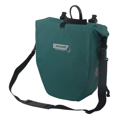 Enkele fietstas Büchel 100% waterdicht 25,4 liter - turquoise