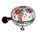 Fietsbel Basil Bloom ø80mm - wit met bloemen