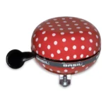 Fietsbel Basil Polkadot ø80mm - rood / wit