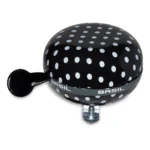 Fietsbel Basil Polkadot ø80mm - zwart / wit