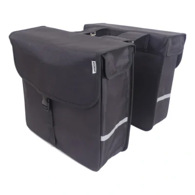 Dubbele fietstas Edge Luxe Shopper 40 liter 38 x 40 x 14cm (2x) - zwart