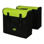 Dubbele fietstas Greenlands 34 liter 37 x 33 x 14cm (2x) - zwart / lime groen