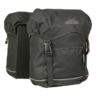 Dubbele fietstas Greenlands 50 liter 32 x 42 x 19 cm (x2) - zwart