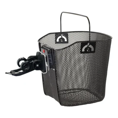 Afneembare fietsmand Mighty met stuurbevestiging - zwart