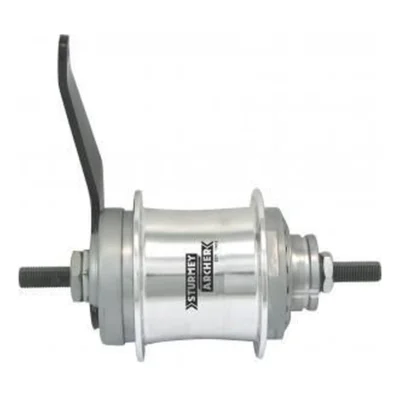 Versnellingsnaaf Sturmey Archer S2C Duomatic 2-speed terugtrapremnaaf - 36 gaats - zilver