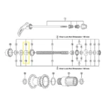 Afstandsbus links Shimano 8 mm