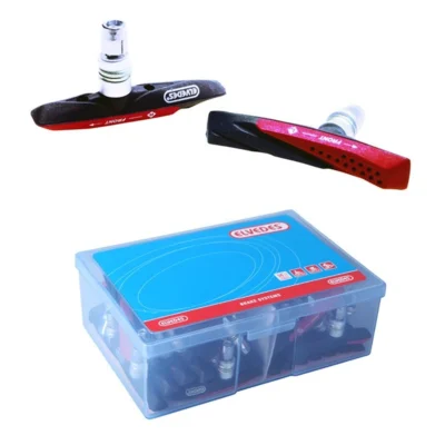 Remblokken Elvedes 6815 - V-Brake 72mm Dual Compound - (25 Paar) - Zwart / rood