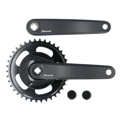 Crankstel 38T Miranda Delta 170mm crankarm - met disc 9.5cm - Zwart