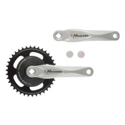 Crankstel Miranda Alfa 1 - 38T - 170mm - 3/32" - Zilver / zwart