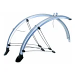 Spatbordset 28" PVC 45mm Zilver Met stroomkabelgeleiding