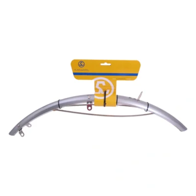 Voorspatbord 28" kunststof 45 mm - zilver / transparant