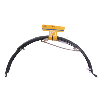 Spatbordset 28" kunststof 50 mm compleet met stangenset - mat zwart