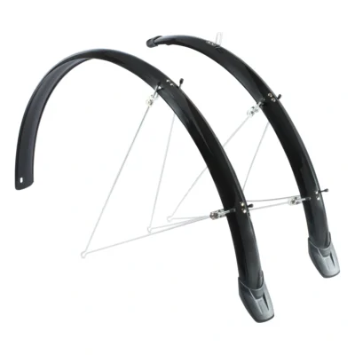 Spatbordset Eurofender Elegance 28" x 46 mm - zwart