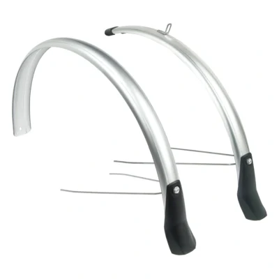 Spatbordset Eurofender Snello 28" x 51 mm - zilver